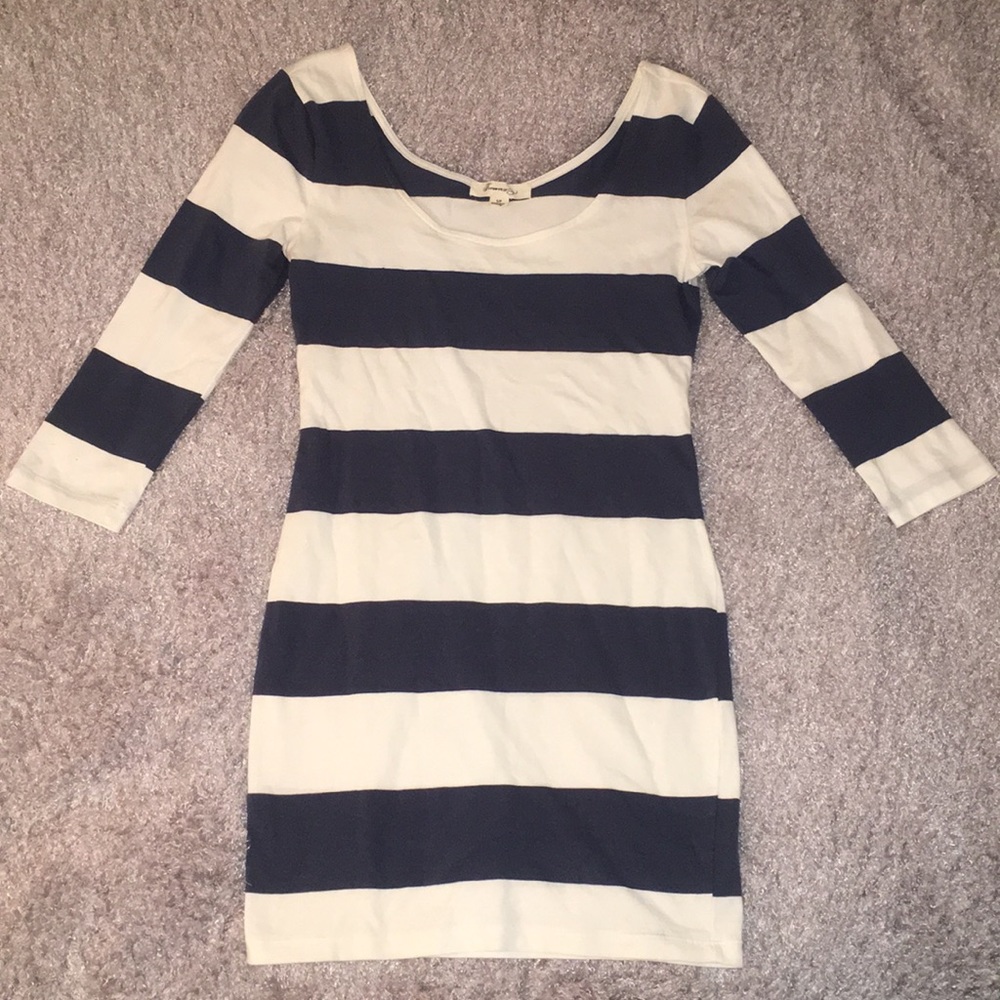 Forever 21 Long Sleeved Striped Dress